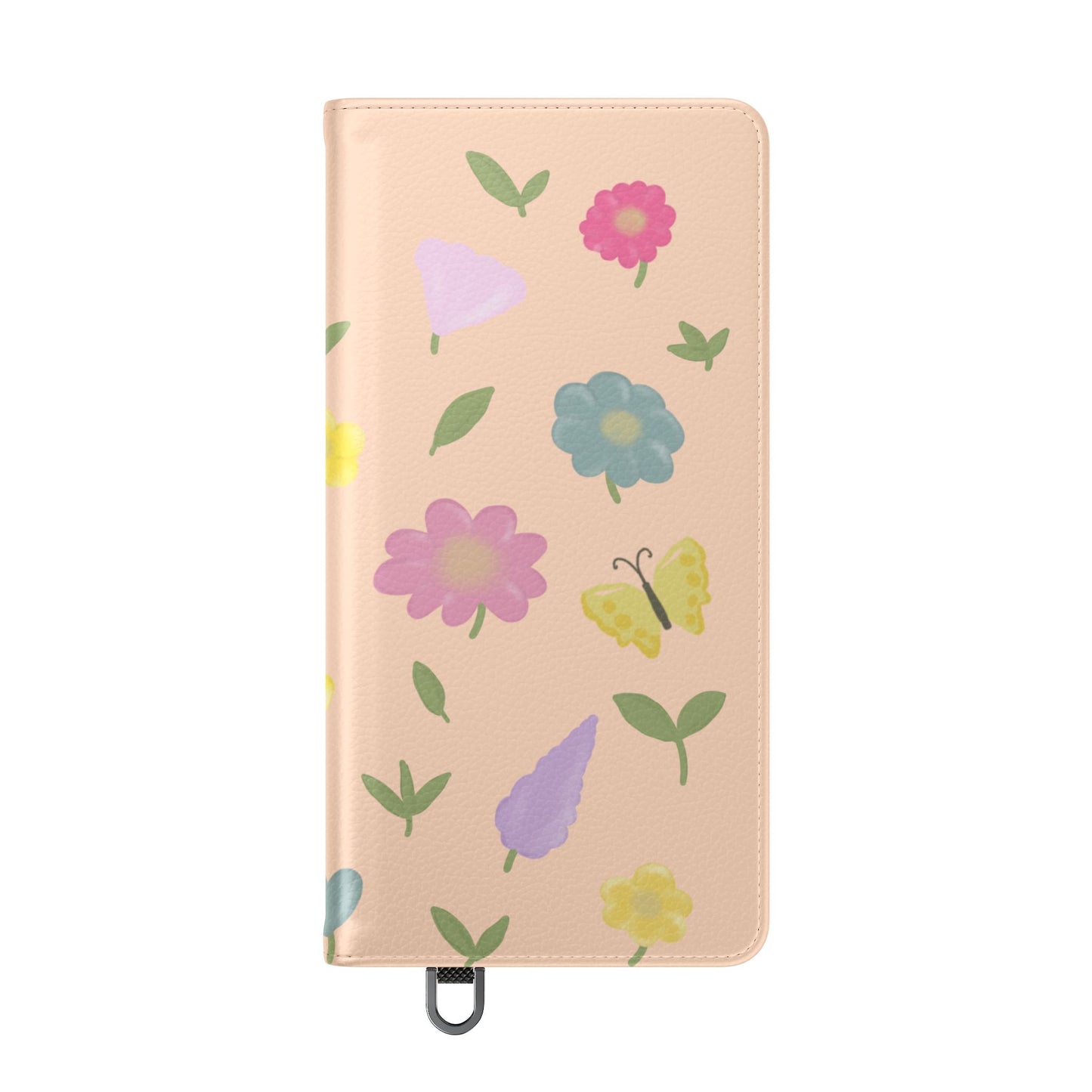 Floral Butterfly Flip Case - Vibrant Phone Wallet Cover for Nature Lovers