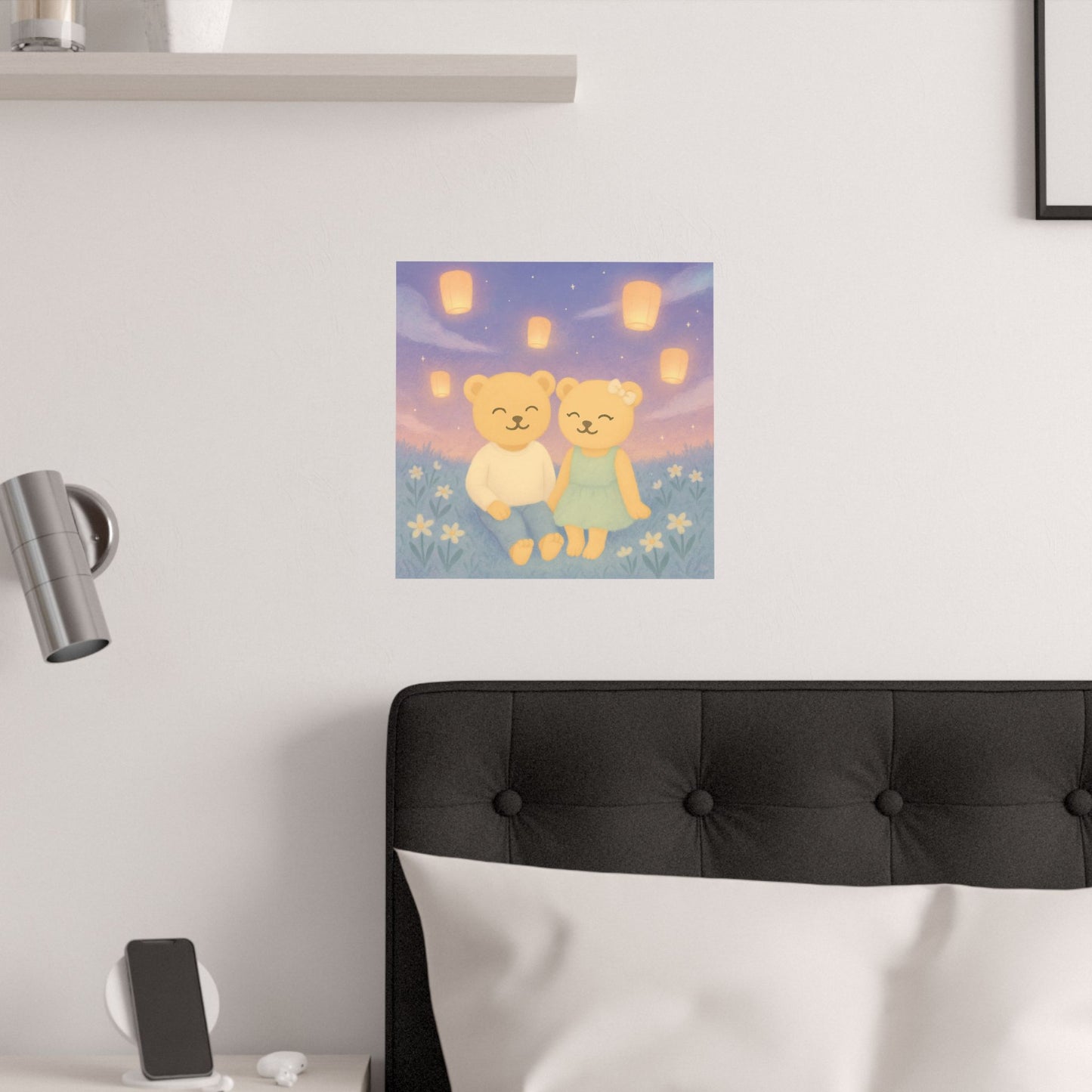 Whispers of a Dream Poster | Sky Lantern Meadow Wall Art