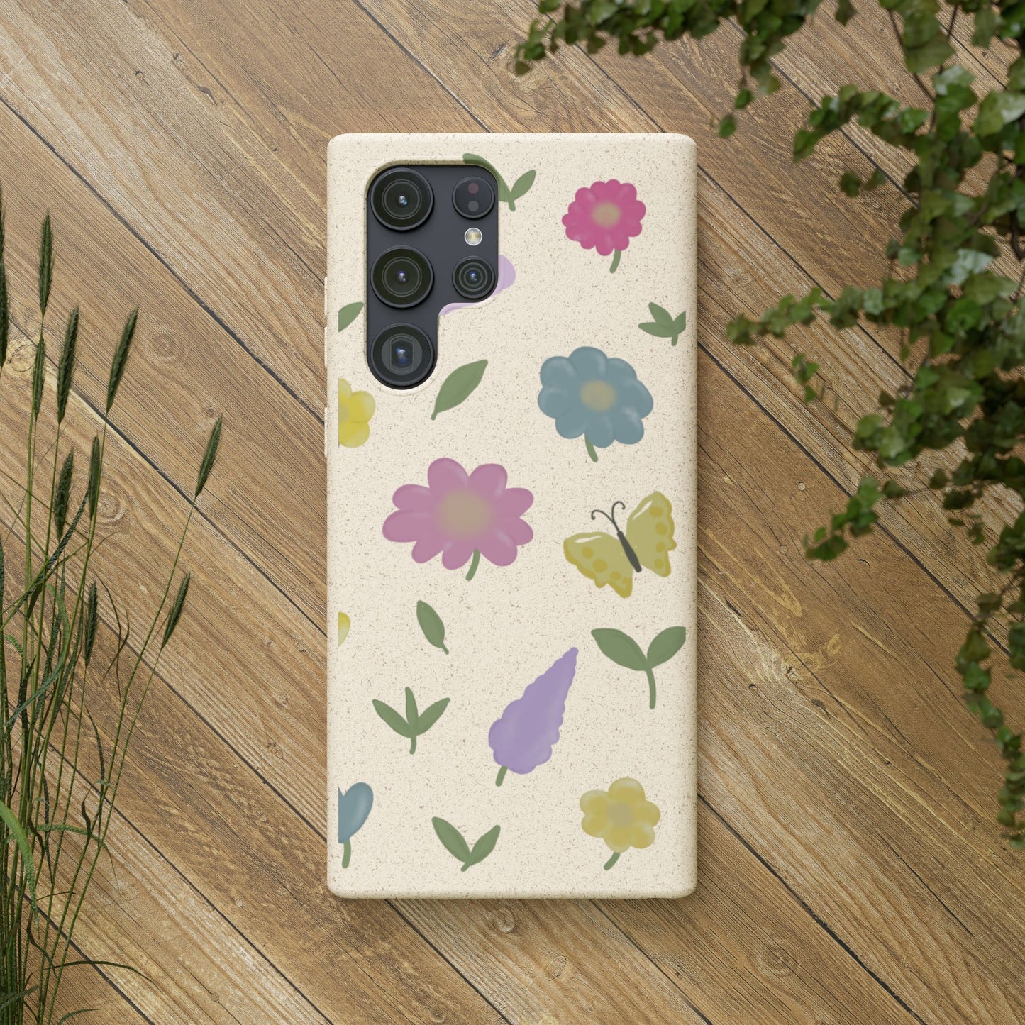 Eco-Friendly Floral Samsung Case - Biodegradable & Stylish