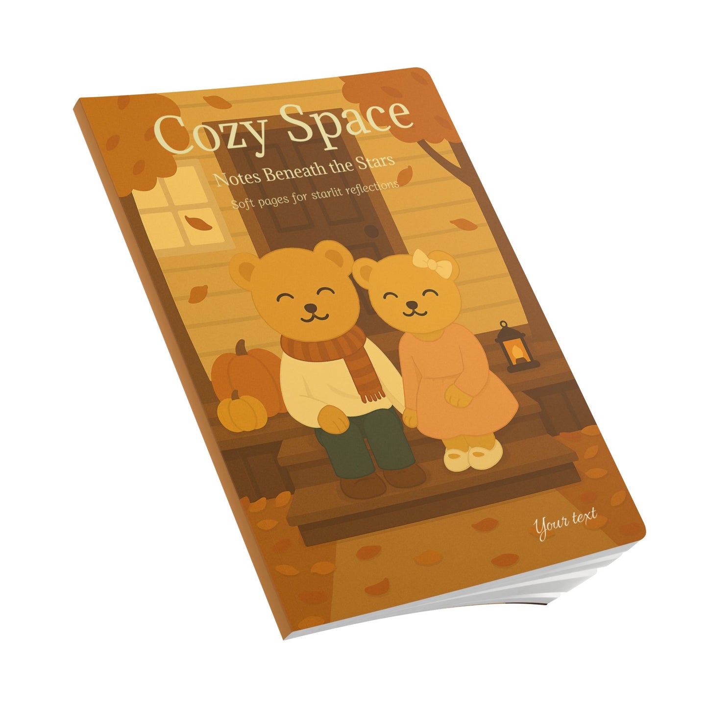 Cozy Space Journal with Quotes – Autumn Bear Design Writing Notebook