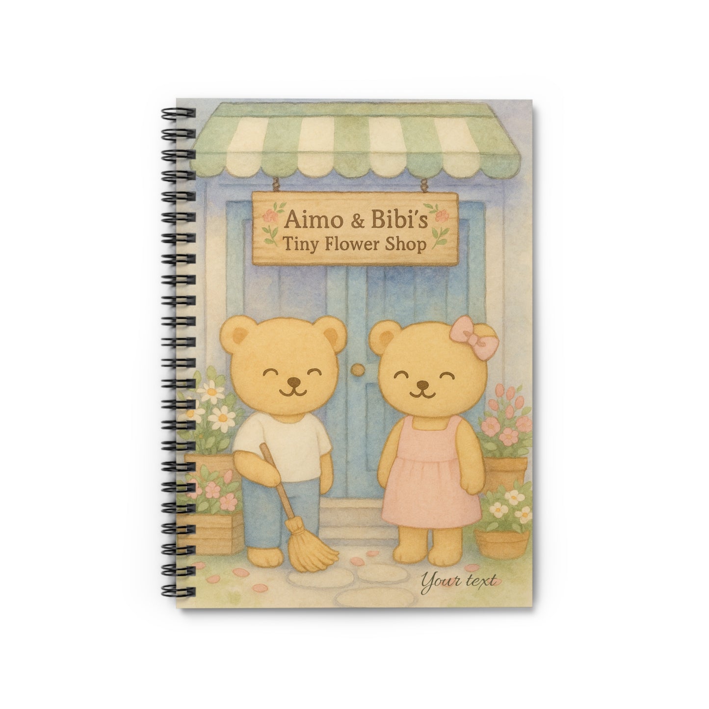 Tiny Flower Shop Notebook β Cute Bear Journal & Floral Stationery