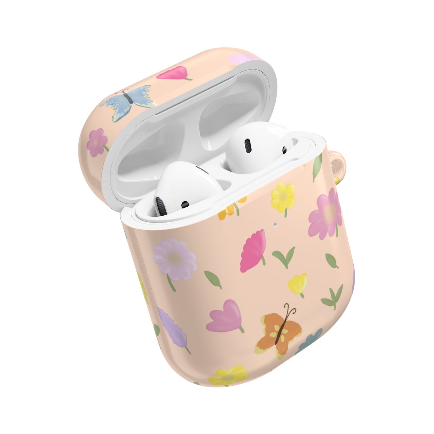 Floral AirPod Case - Cute Flower Design for Spring & Everyday Use (Peach)