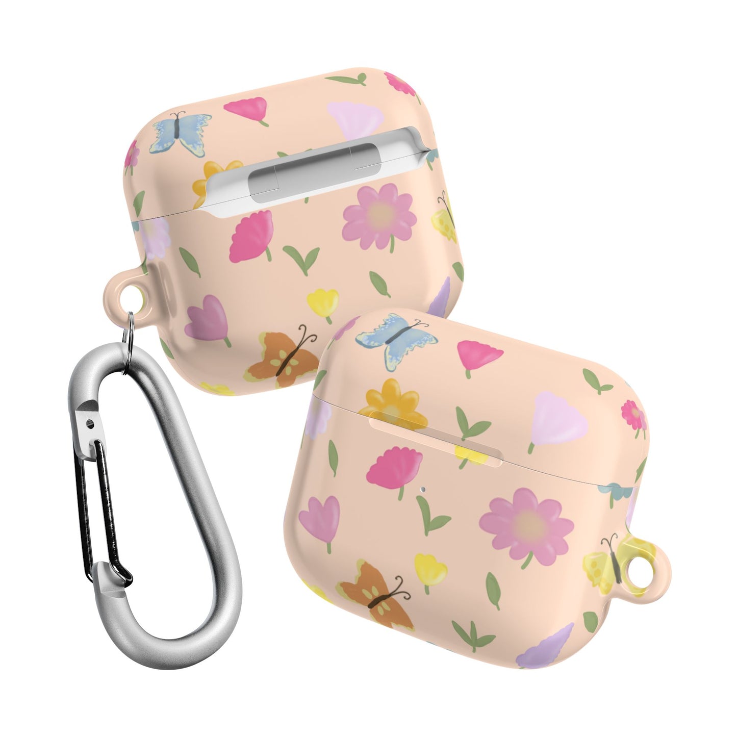 Floral AirPod Case - Cute Flower Design for Spring & Everyday Use (Peach)