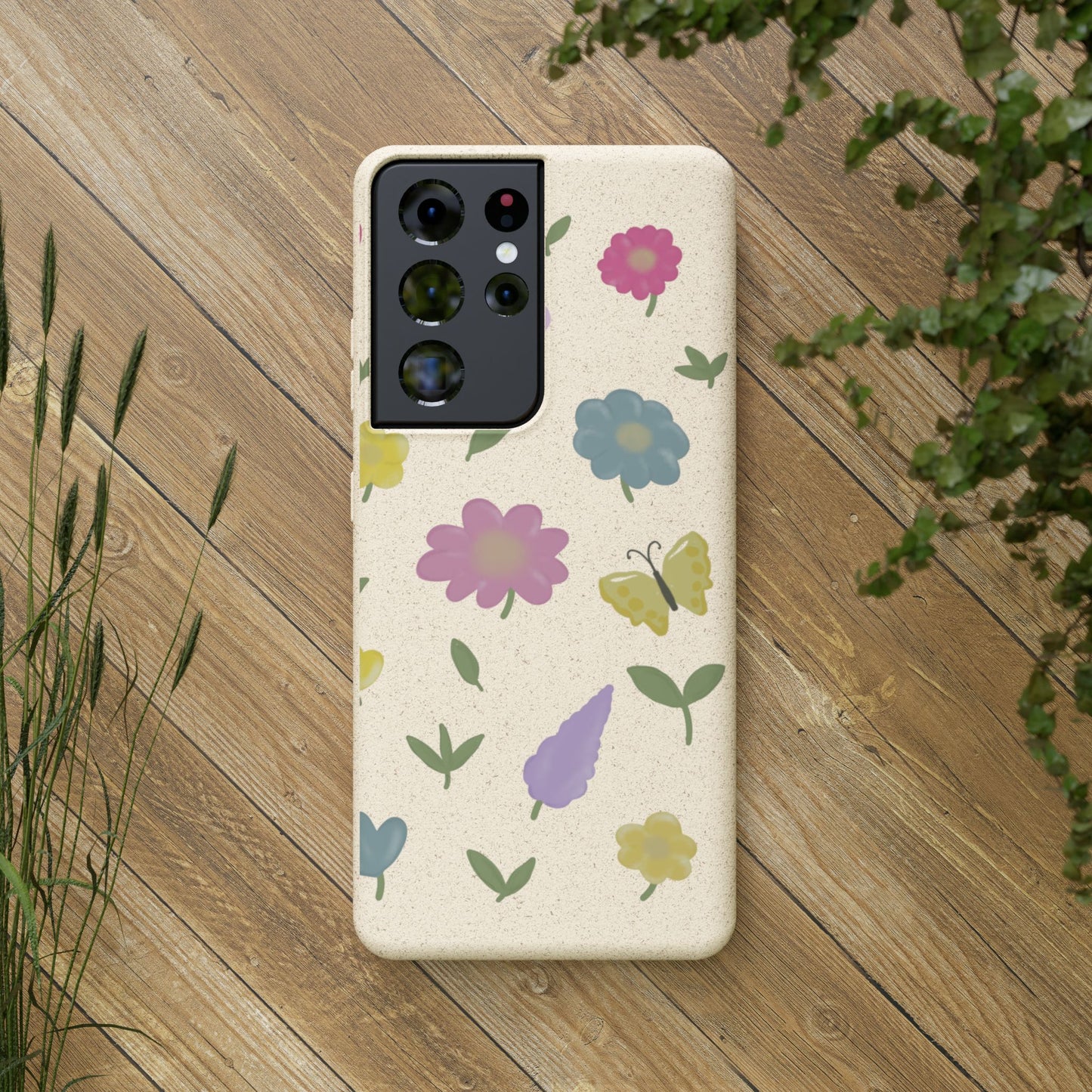 Eco-Friendly Floral Samsung Case - Biodegradable & Stylish
