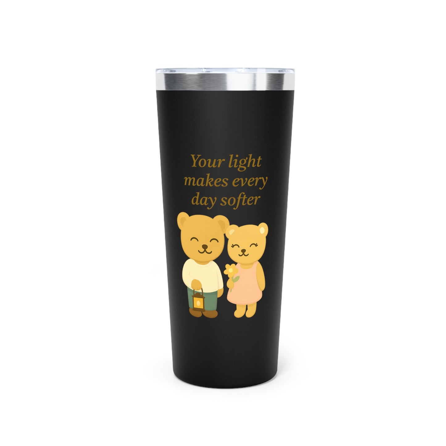 Cozy Bear Tumbler with Quote – Insulated Mug for Daily Inspiration