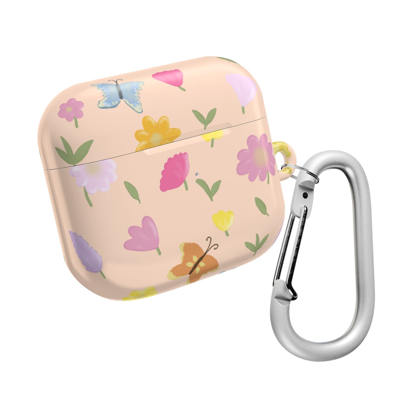 Floral AirPod Case - Cute Flower Design for Spring & Everyday Use (Peach)