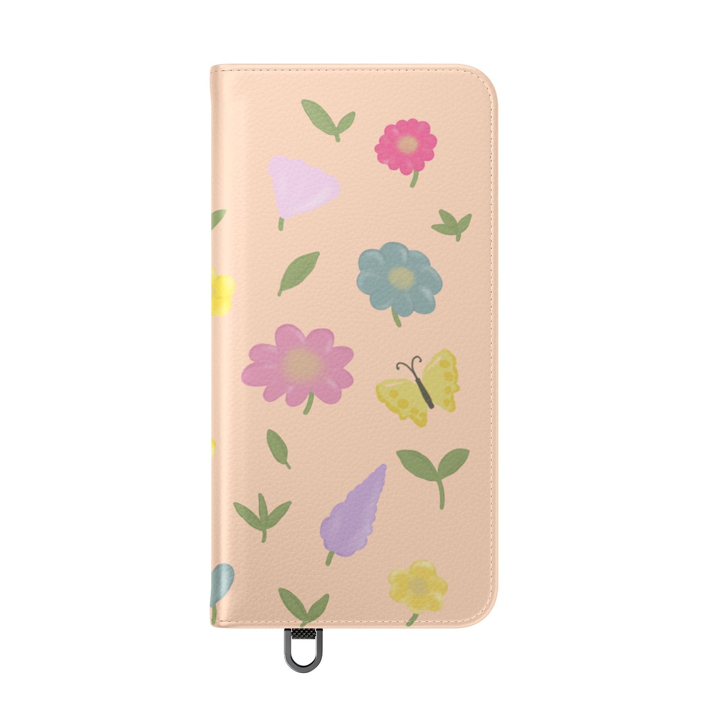 Floral Butterfly Flip Case - Vibrant Phone Wallet Cover for Nature Lovers