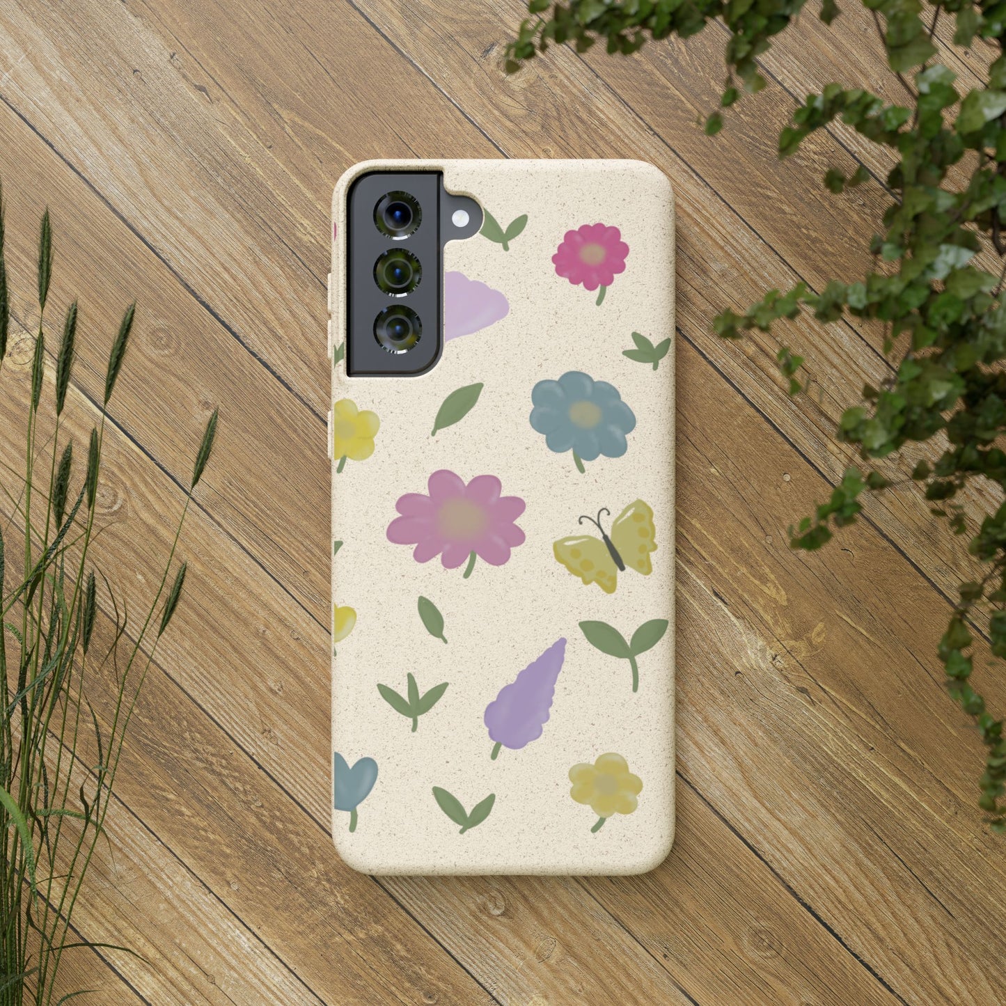 Eco-Friendly Floral Samsung Case - Biodegradable & Stylish