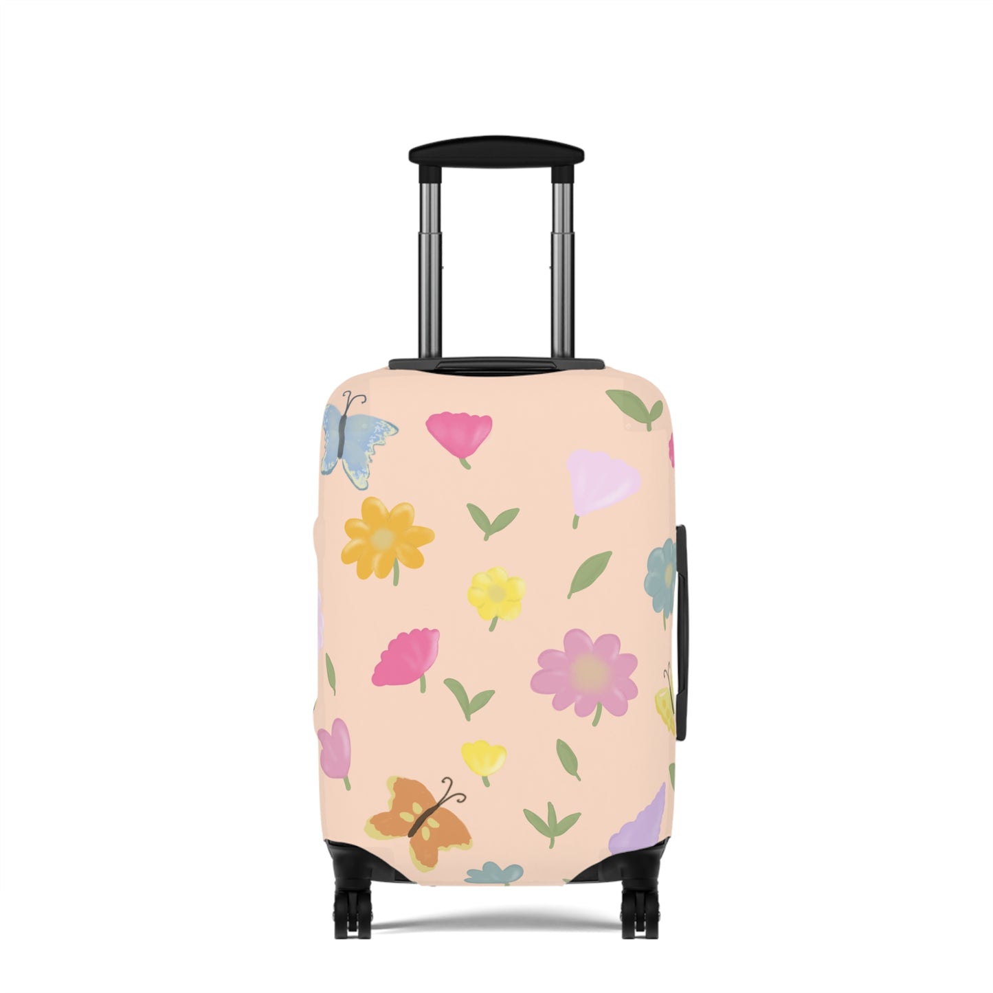 Colorful Floral Luggage Cover | Butterfly & Flower Travel Protector