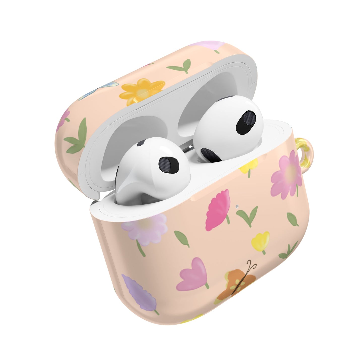 Floral AirPod Case - Cute Flower Design for Spring & Everyday Use (Peach)