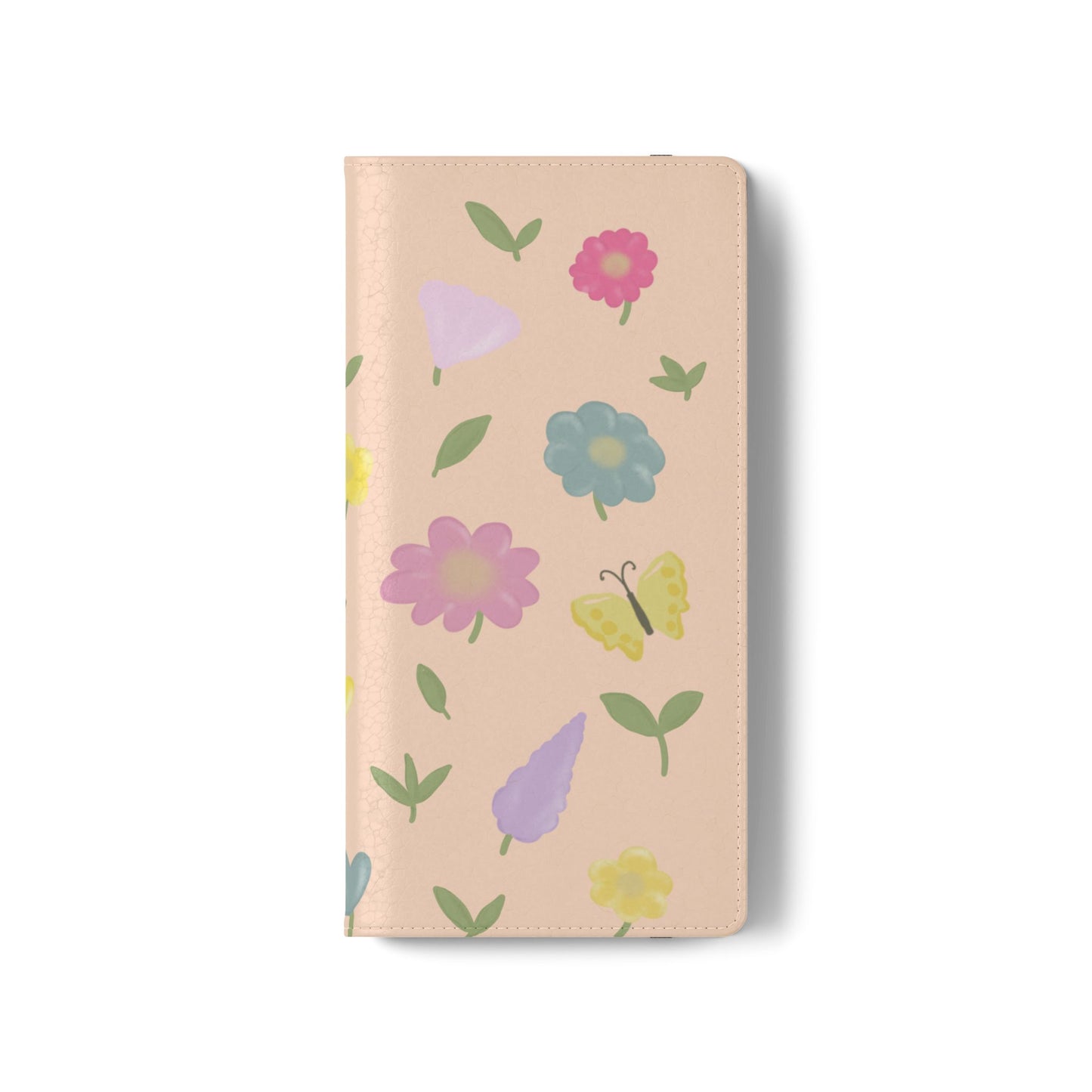 Floral Butterfly Flip Case - Vibrant Phone Wallet Cover for Nature Lovers