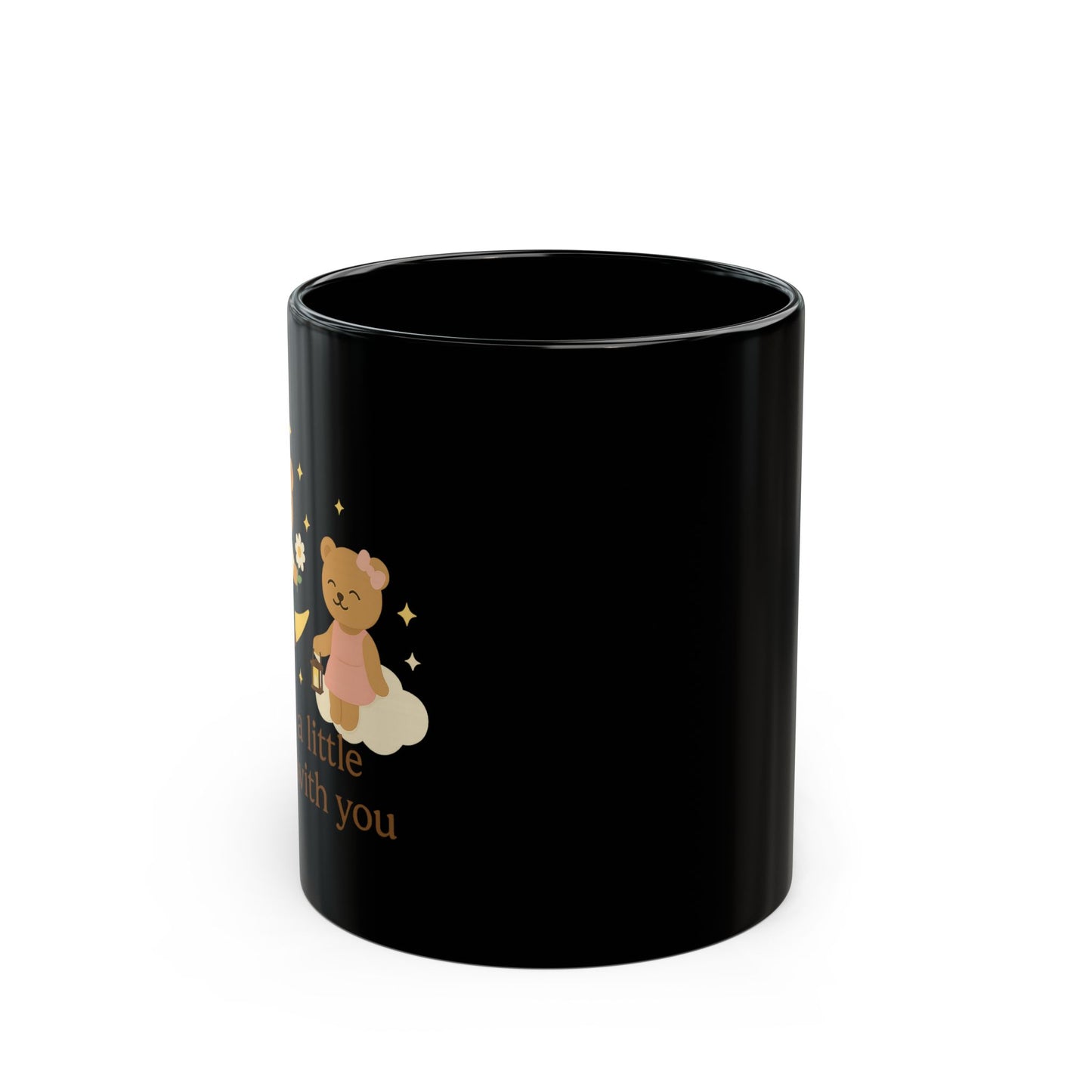 Soft Thoughts Mug – Cozy Black Coffee Cup with Uplifting Quote