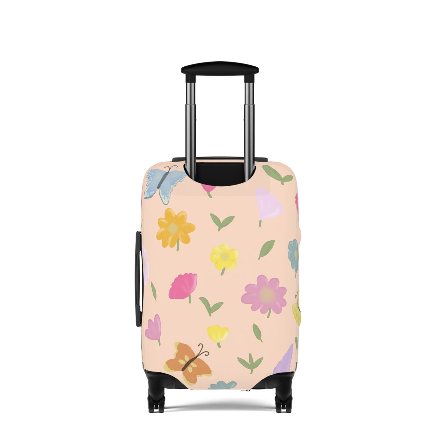 Colorful Floral Luggage Cover | Butterfly & Flower Travel Protector