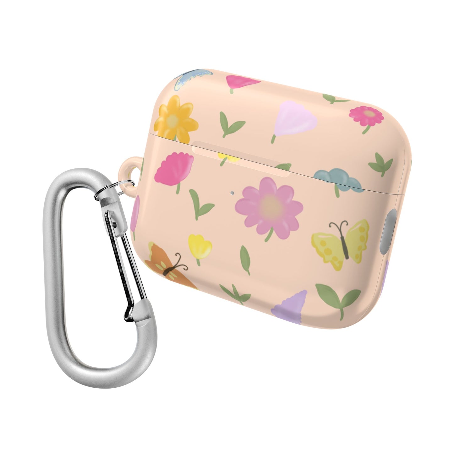Floral AirPod Case - Cute Flower Design for Spring & Everyday Use (Peach)
