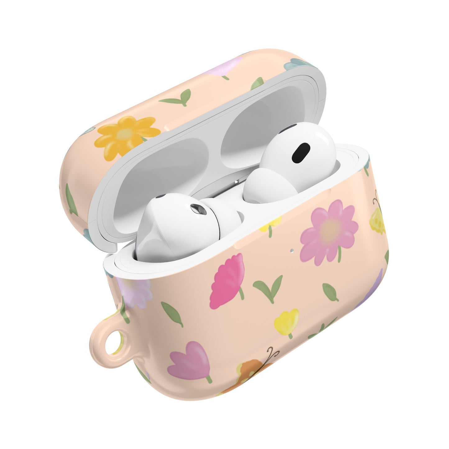 Floral AirPod Case - Cute Flower Design for Spring & Everyday Use (Peach)