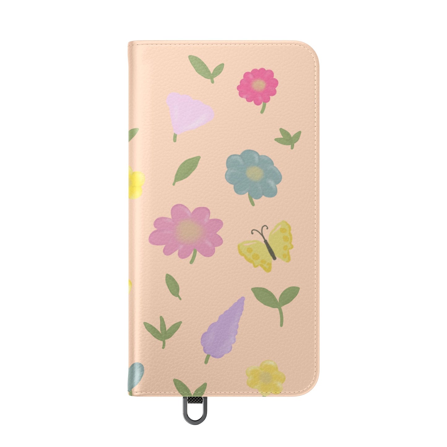 Floral Butterfly Flip Case - Vibrant Phone Wallet Cover for Nature Lovers