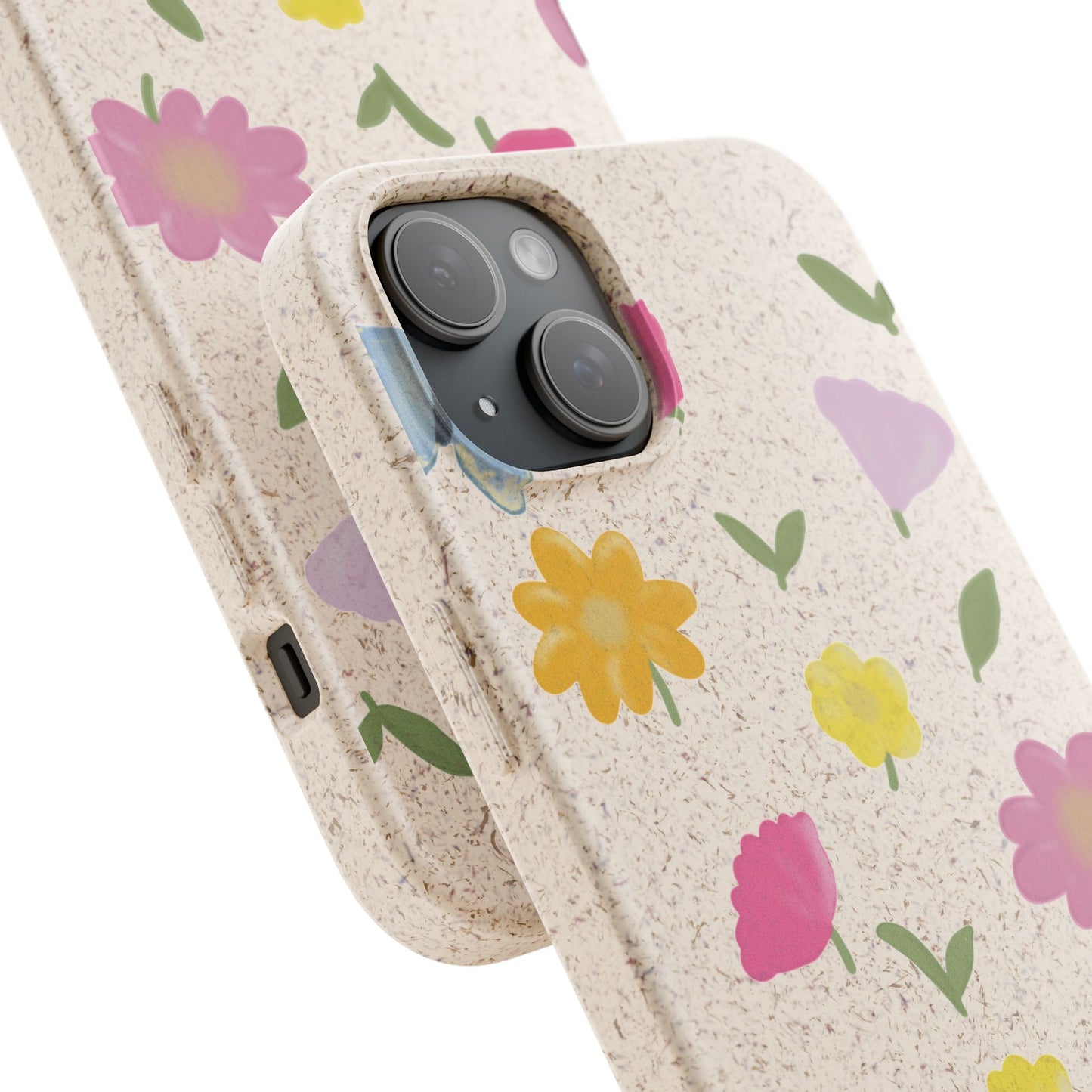 Eco-Friendly Floral iPhone Case - Biodegradable & Stylish