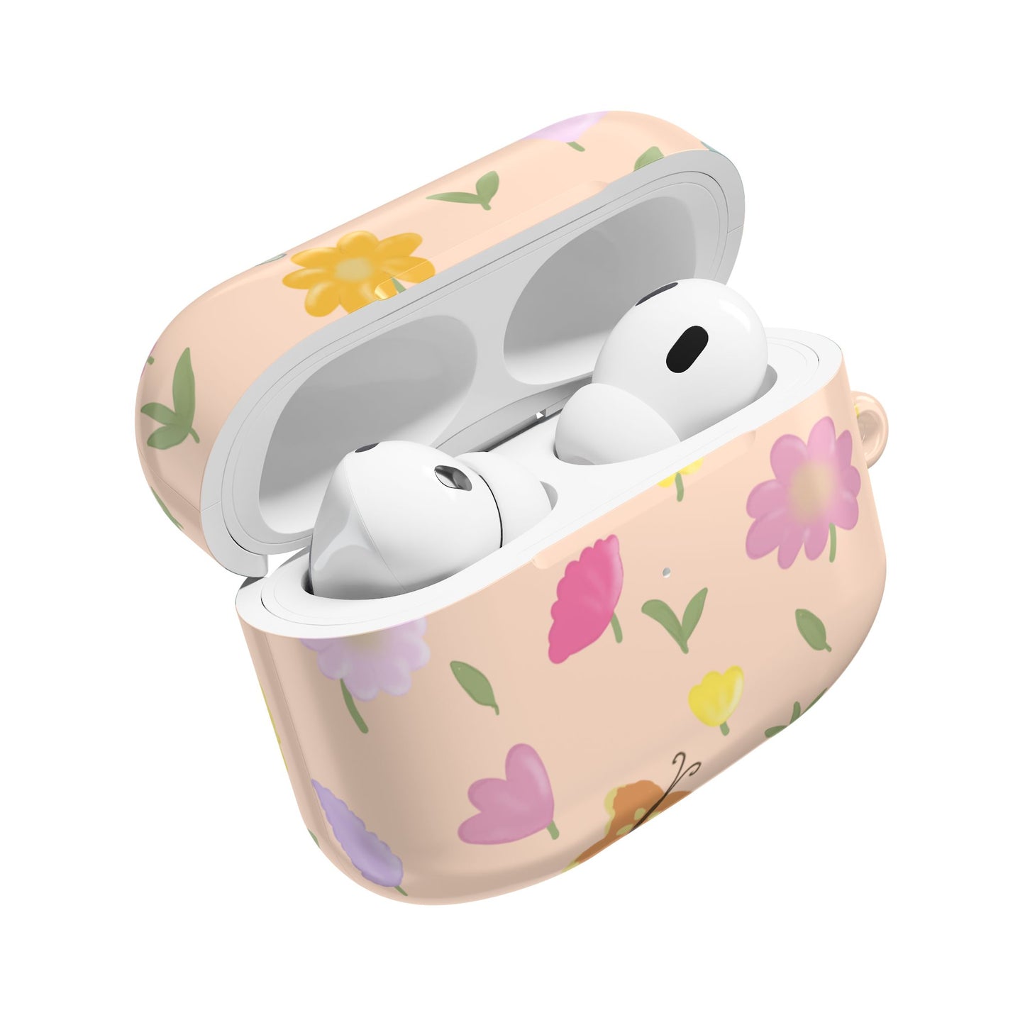Floral AirPod Case - Cute Flower Design for Spring & Everyday Use (Peach)