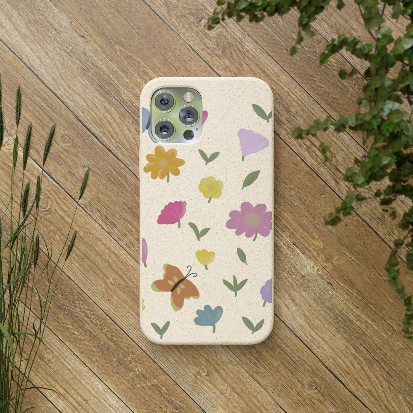 Eco-Friendly Floral iPhone Case - Biodegradable & Stylish