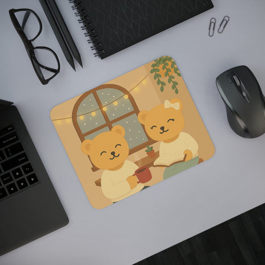 Cozy Bear Mouse Pad – Cute Desk Mat for Home Office & Work Setup