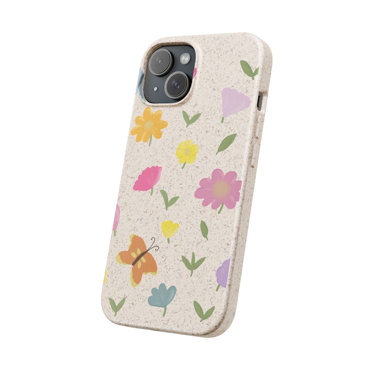 Eco-Friendly Floral iPhone Case - Biodegradable & Stylish