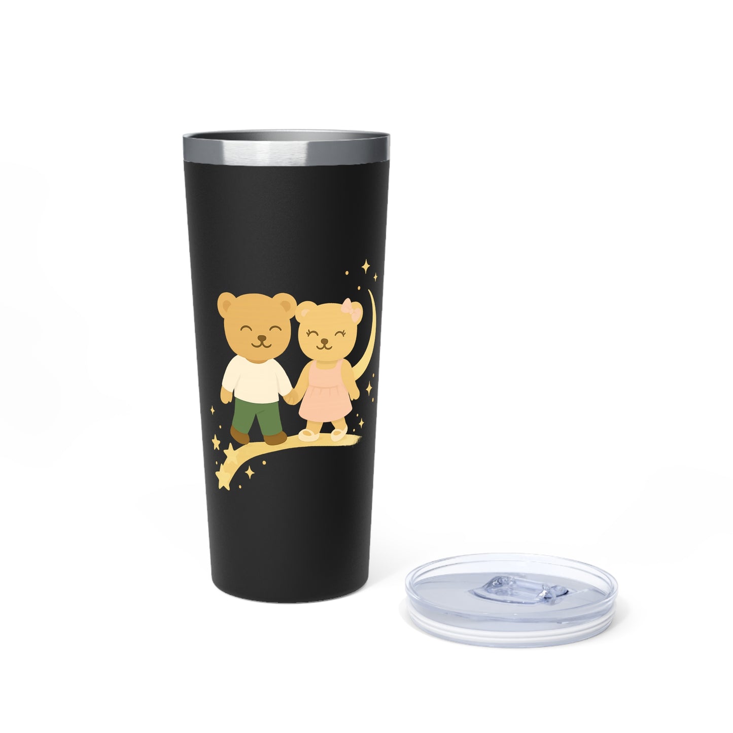 Cozy Bear Couple Tumbler – 22oz Insulated Travel Mug for Everyday Use