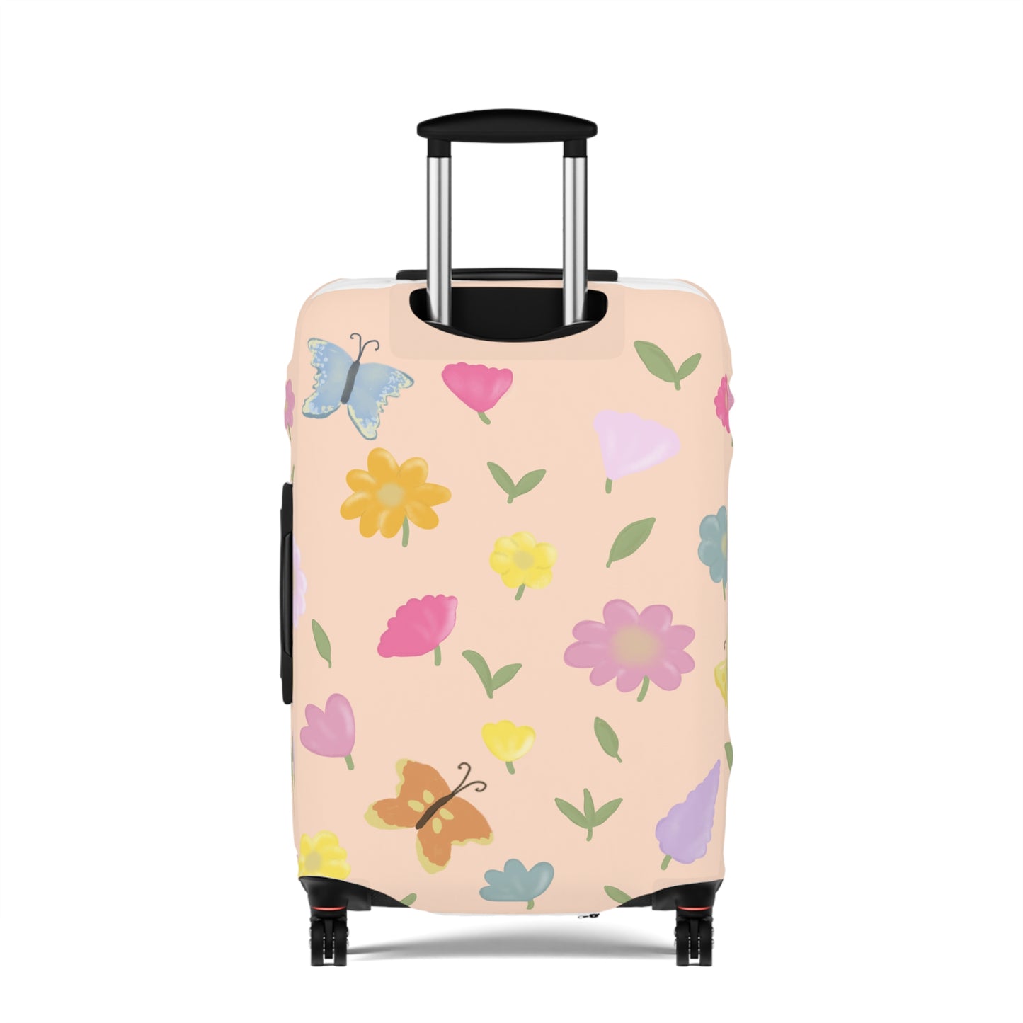 Colorful Floral Luggage Cover | Butterfly & Flower Travel Protector