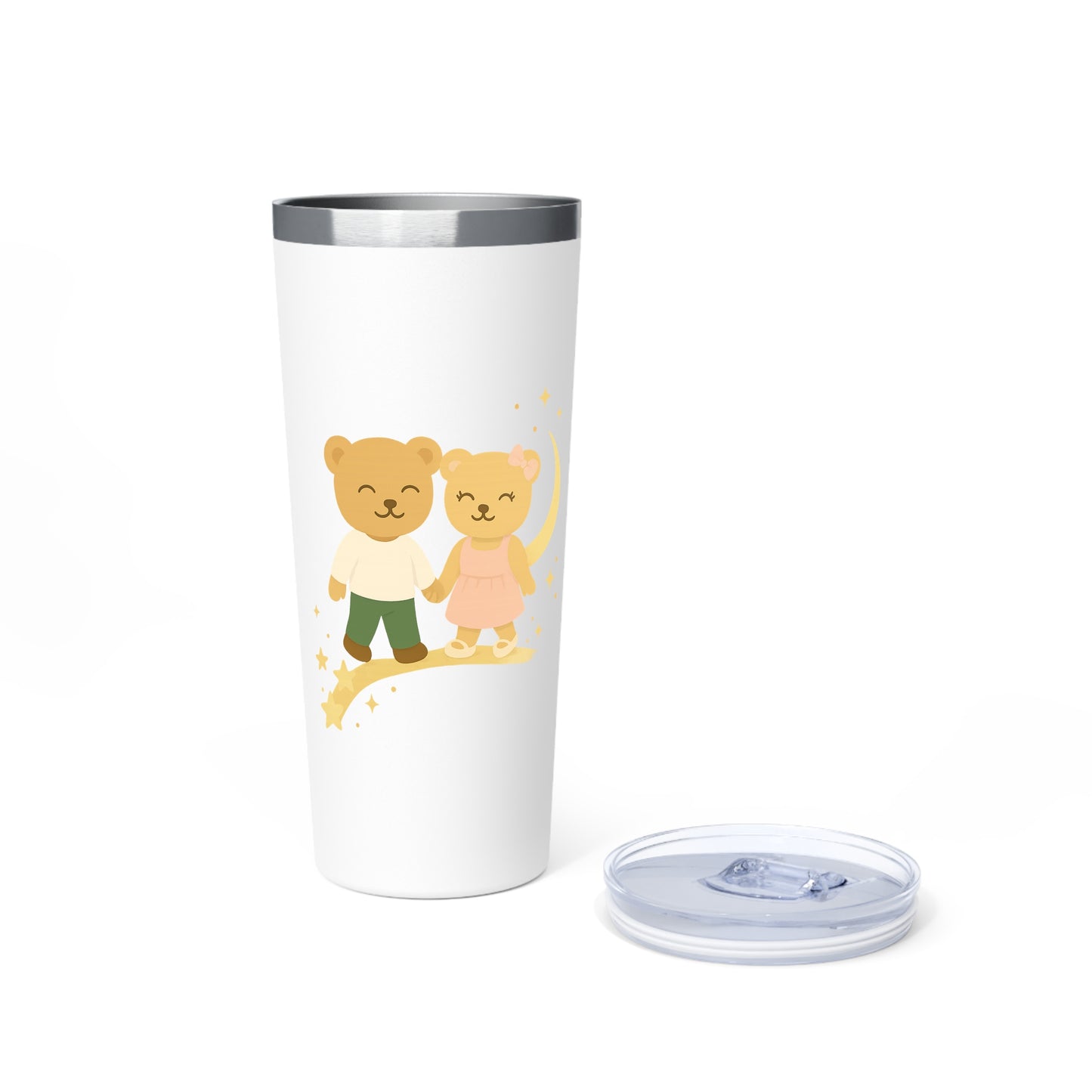 Cozy Bear Couple Tumbler – 22oz Insulated Travel Mug for Everyday Use
