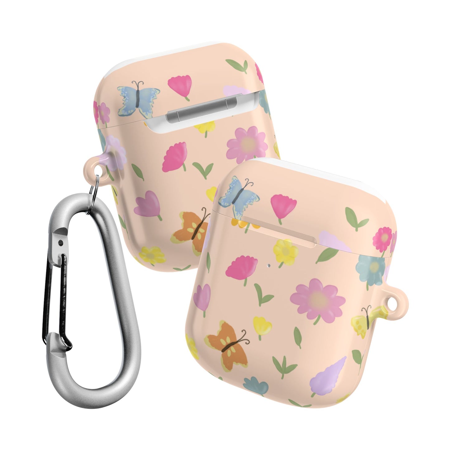 Floral AirPod Case - Cute Flower Design for Spring & Everyday Use (Peach)