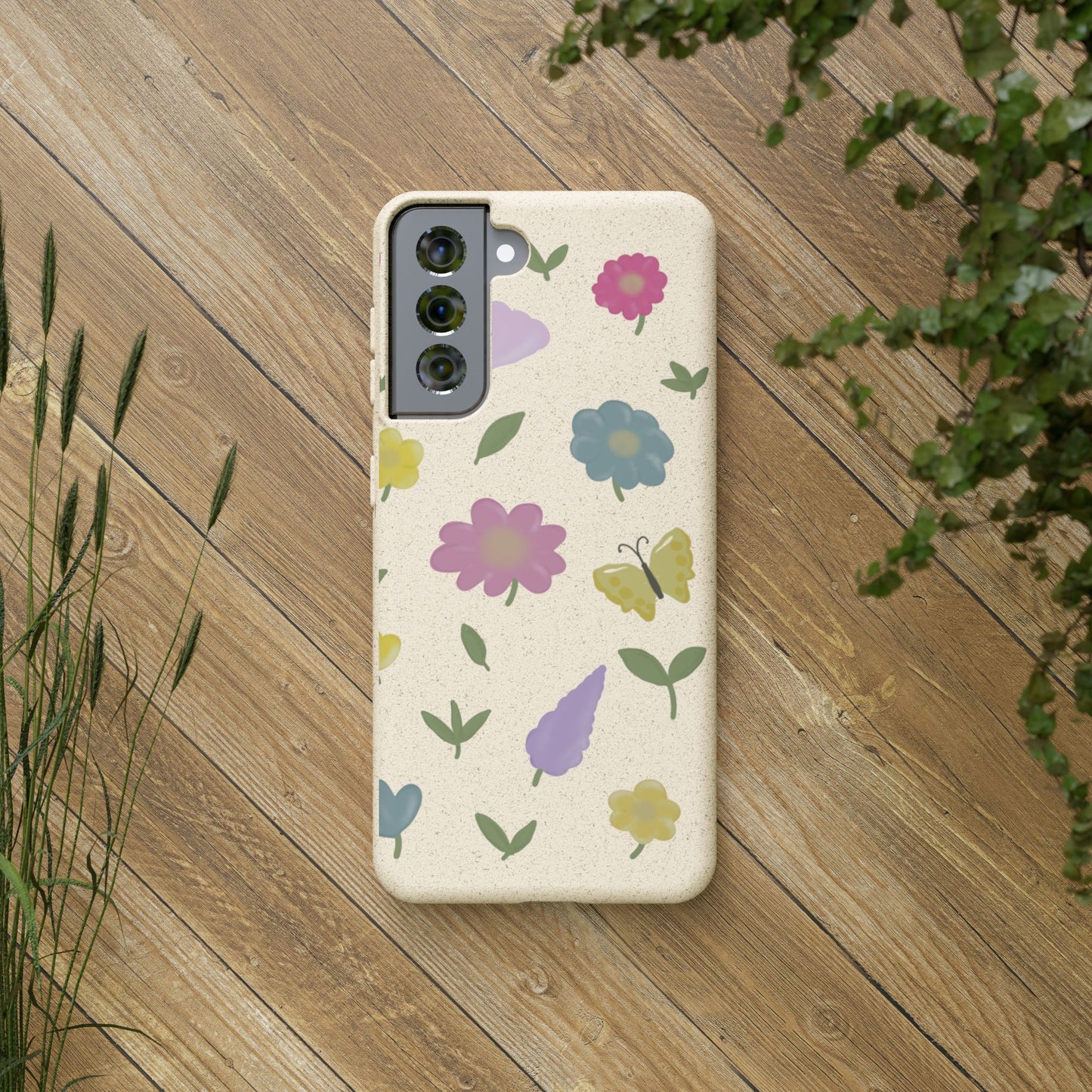 Eco-Friendly Floral Samsung Case - Biodegradable & Stylish