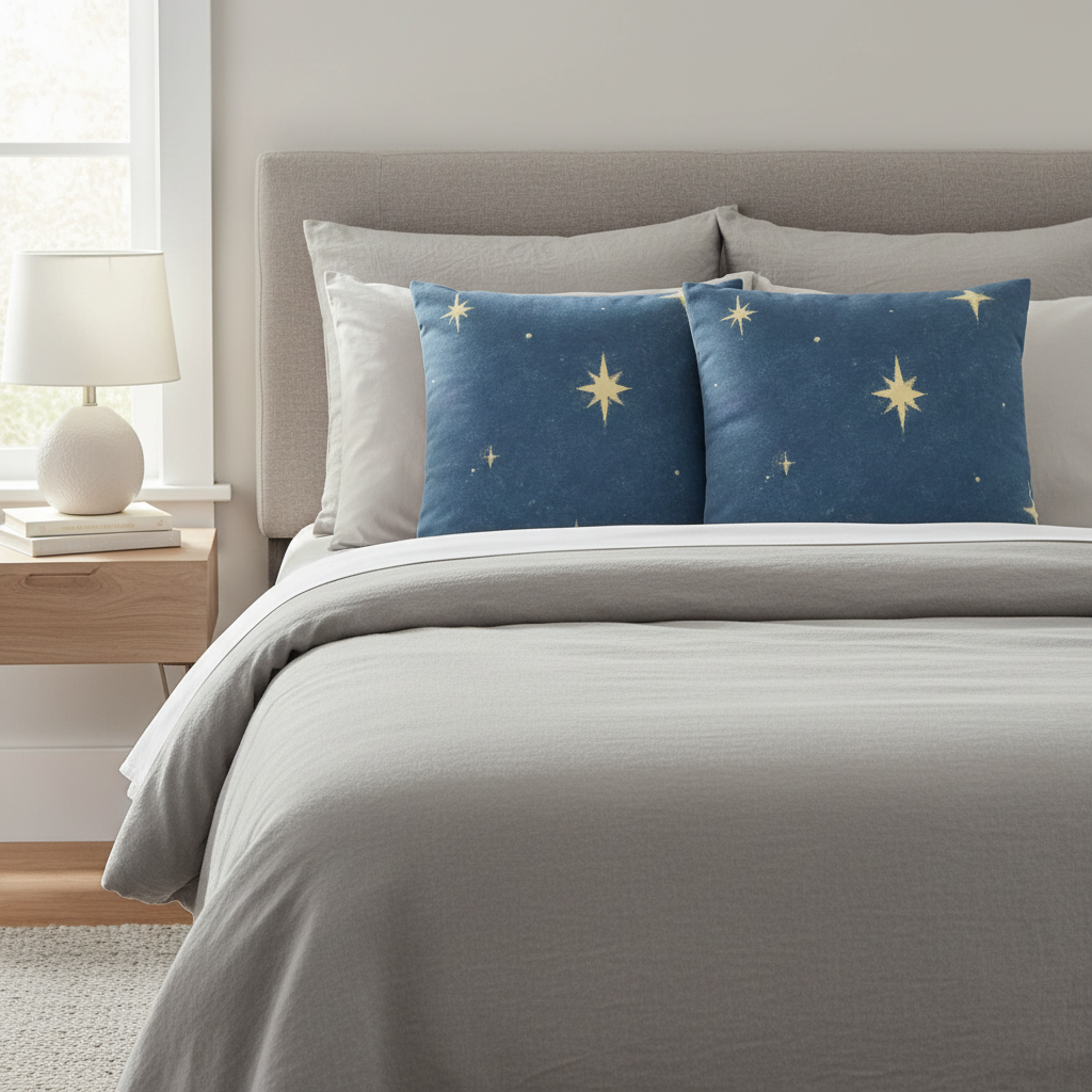 Whispers of a Dream Pillow Cover | Crescent Moon Cozy Cushion