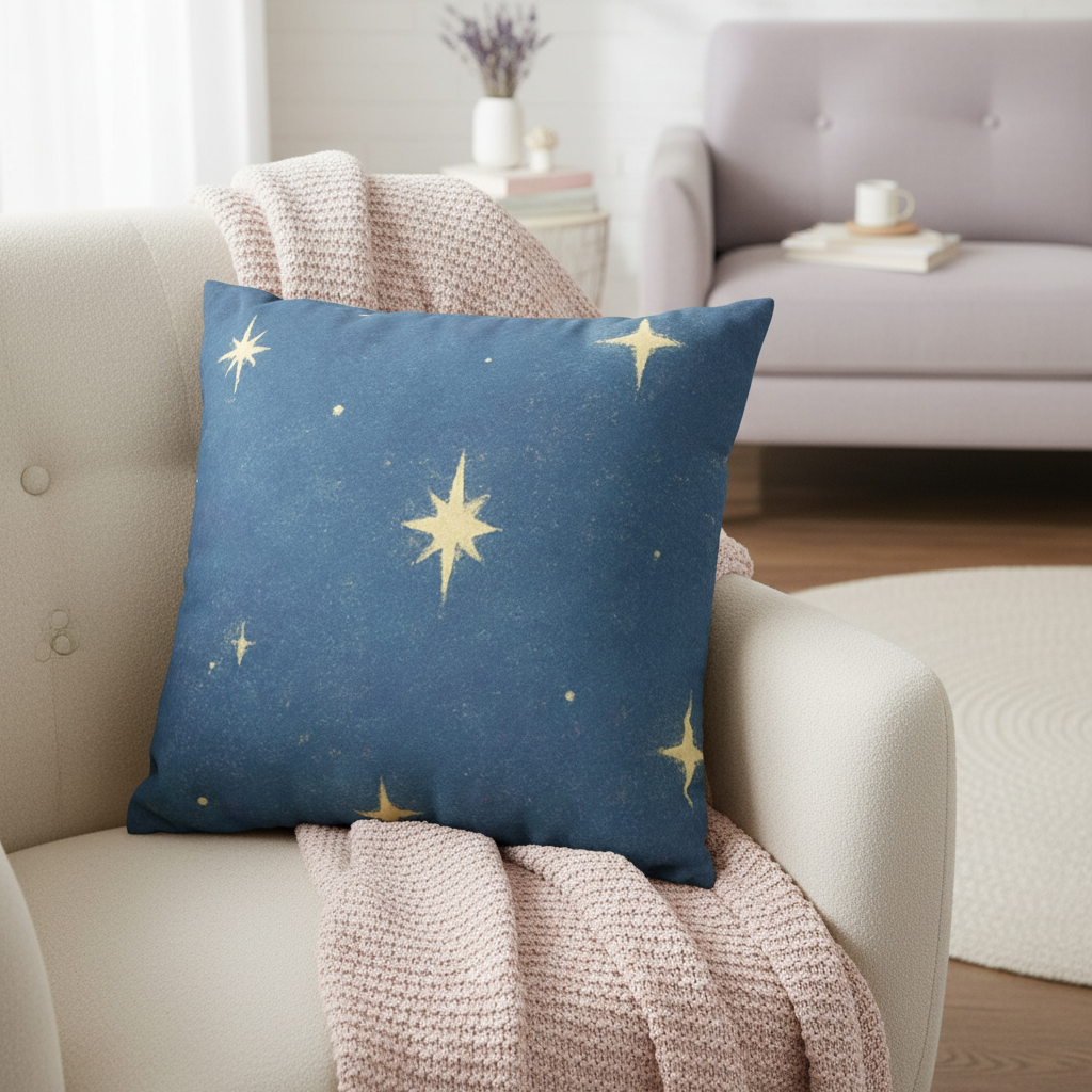 Whispers of a Dream Pillow Cover | Crescent Moon Cozy Cushion