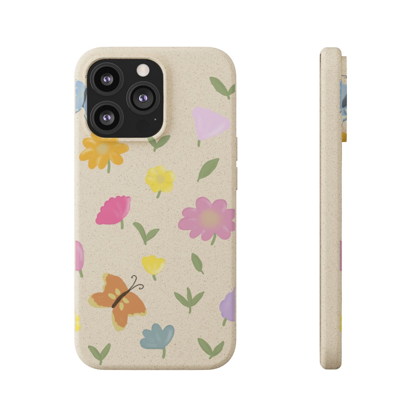 Eco-Friendly Floral iPhone Case - Biodegradable & Stylish