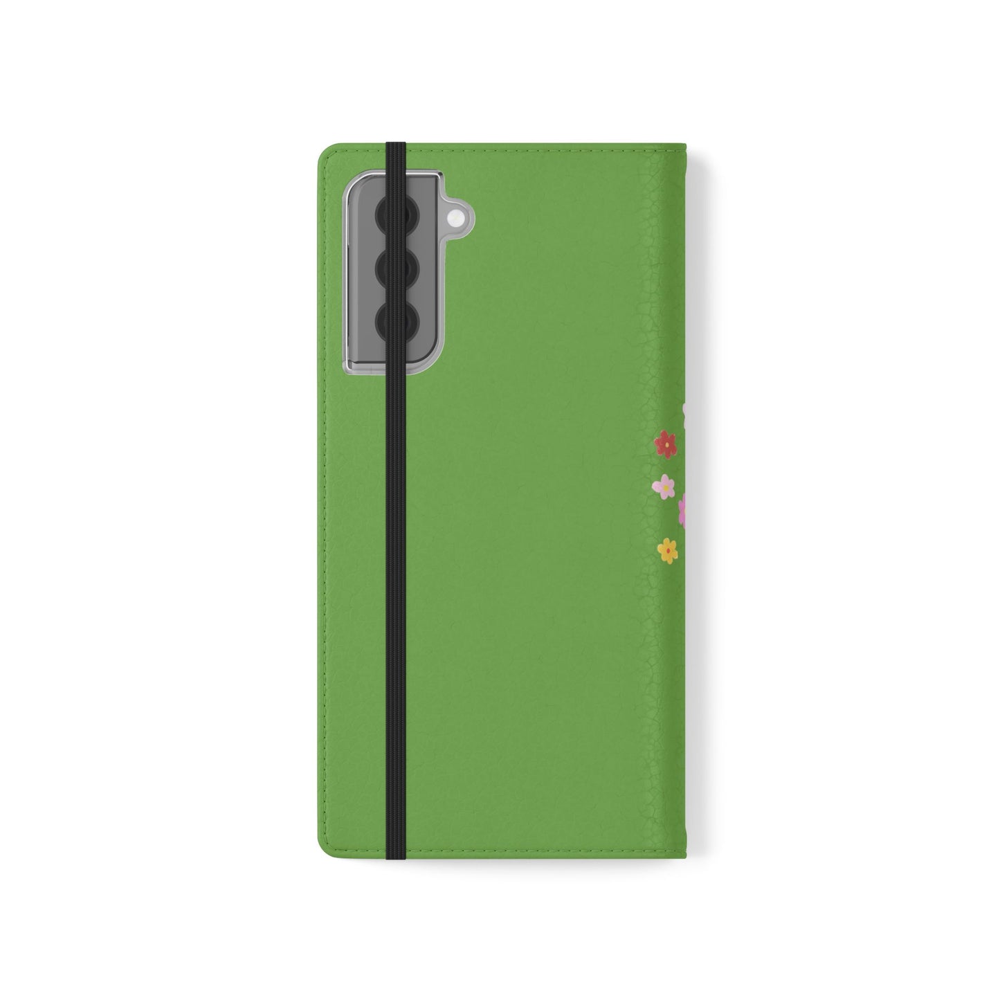 Lovely Day Flip Case for iPhone & Samsung - Cute Floral Bear Design (Green)
