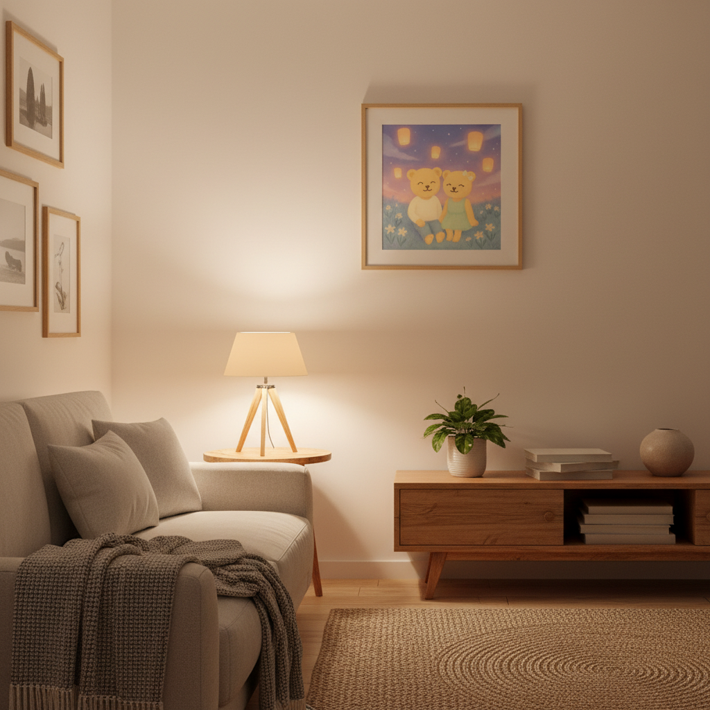 Whispers of a Dream Poster | Sky Lantern Meadow Wall Art