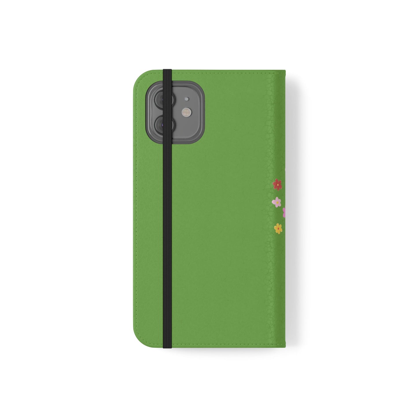 Lovely Day Flip Case for iPhone & Samsung - Cute Floral Bear Design (Green)