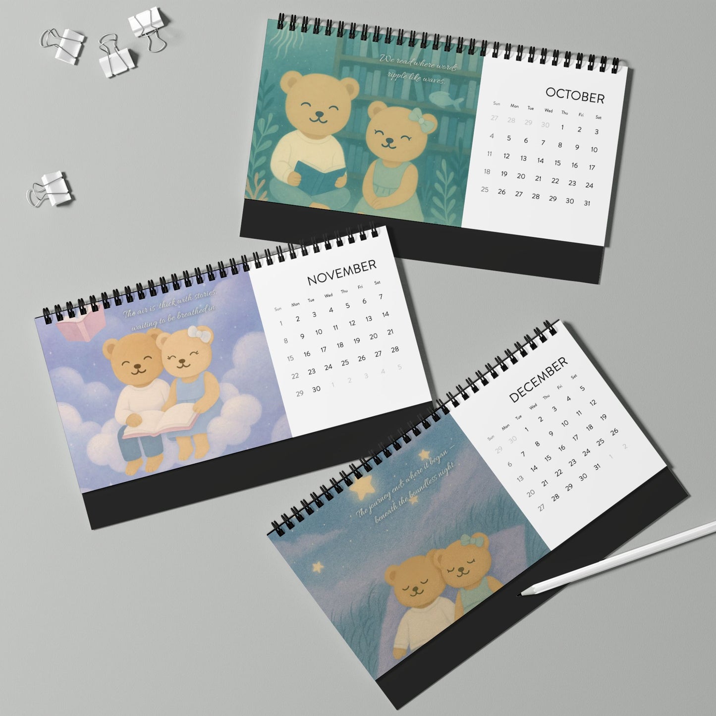 Whispers of a Dream 2026 Desk Calendar | Aimerish Inspirational Gift
