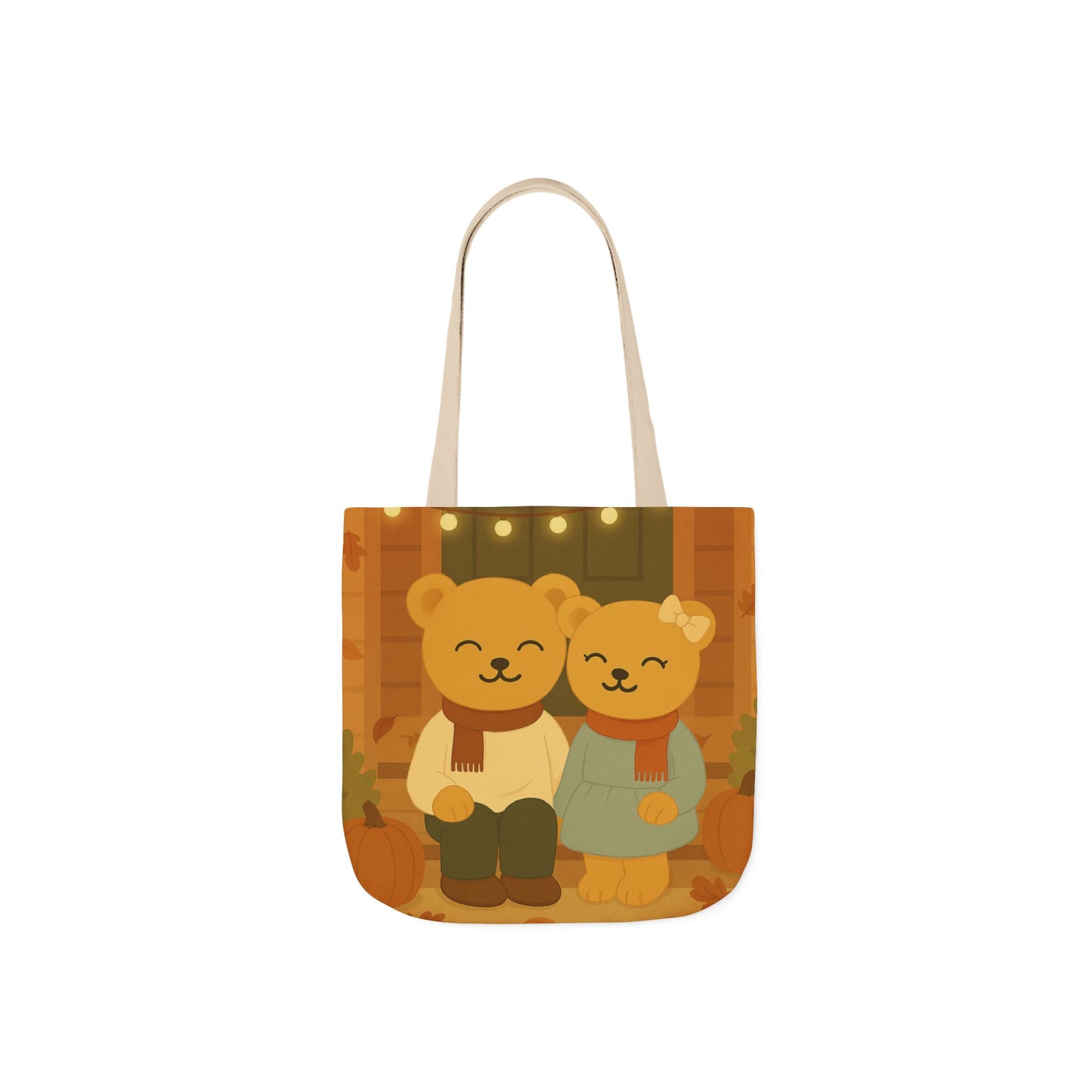 Cozy Bear Canvas Tote Bag – Eco-Friendly, Everyday & Gift Shopping Bag