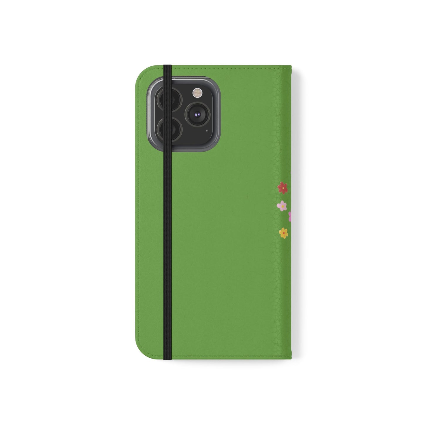 Lovely Day Flip Case for iPhone & Samsung - Cute Floral Bear Design (Green)