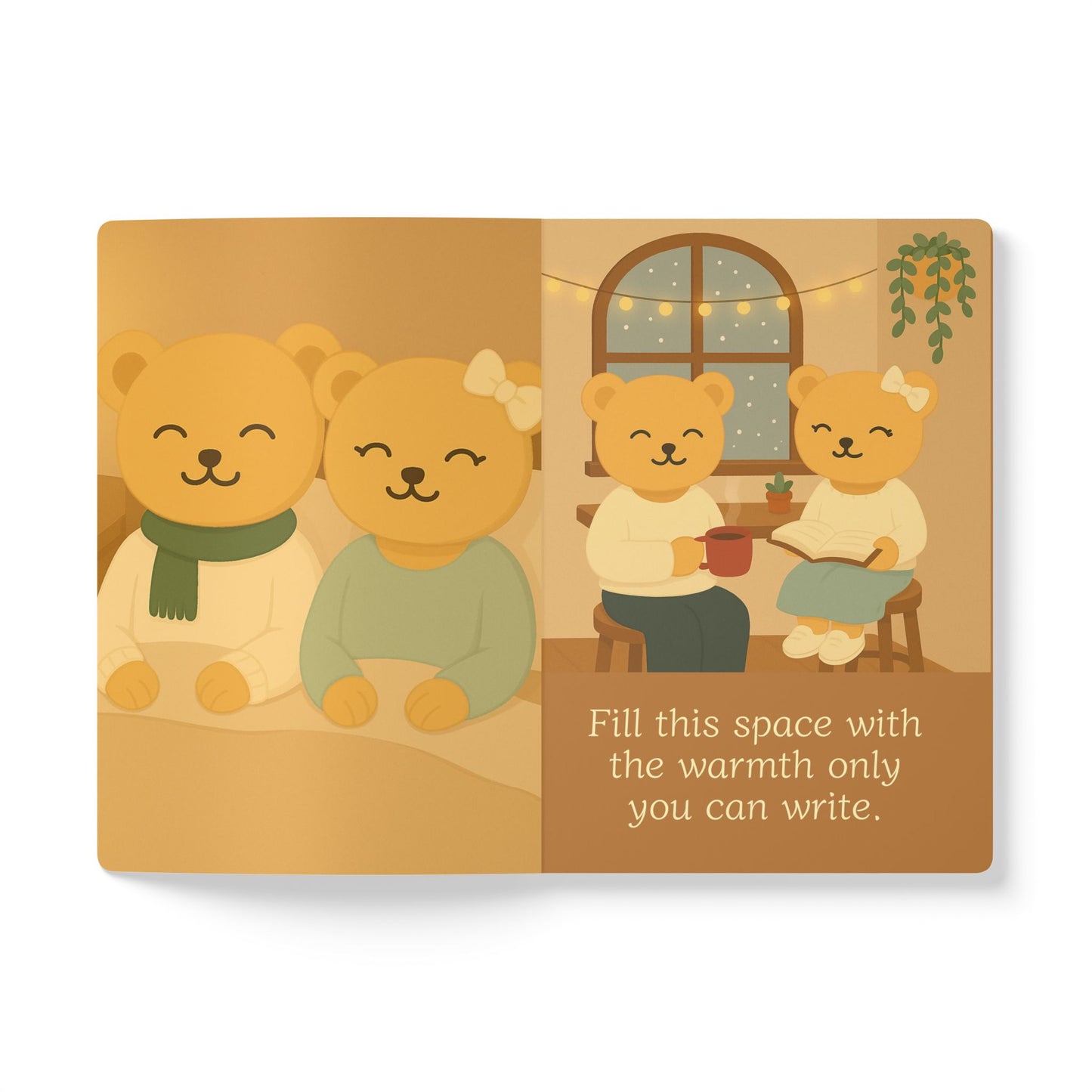 Cozy Space Journal with Quotes – Autumn Bear Design Writing Notebook