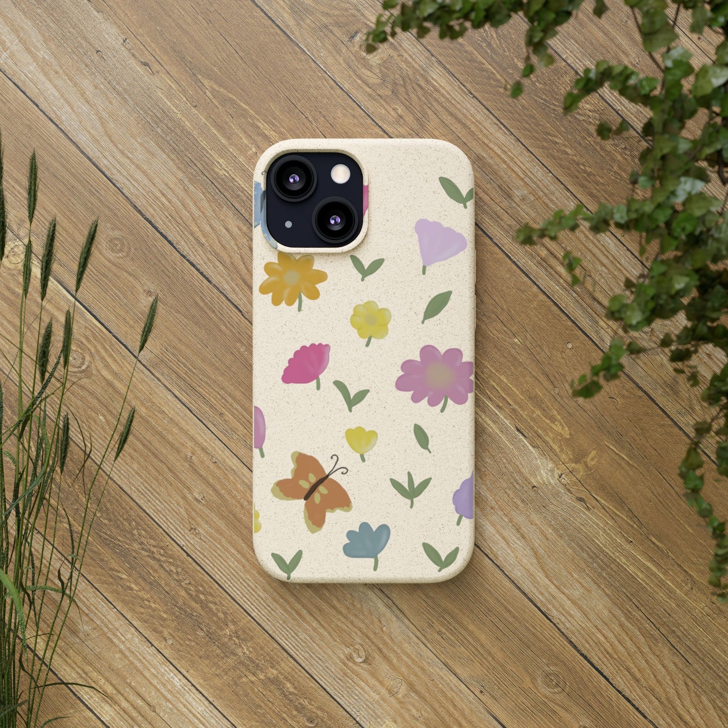Eco-Friendly Floral iPhone Case - Biodegradable & Stylish