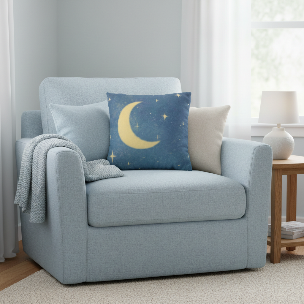 Whispers of a Dream Pillow Cover | Crescent Moon Cozy Cushion