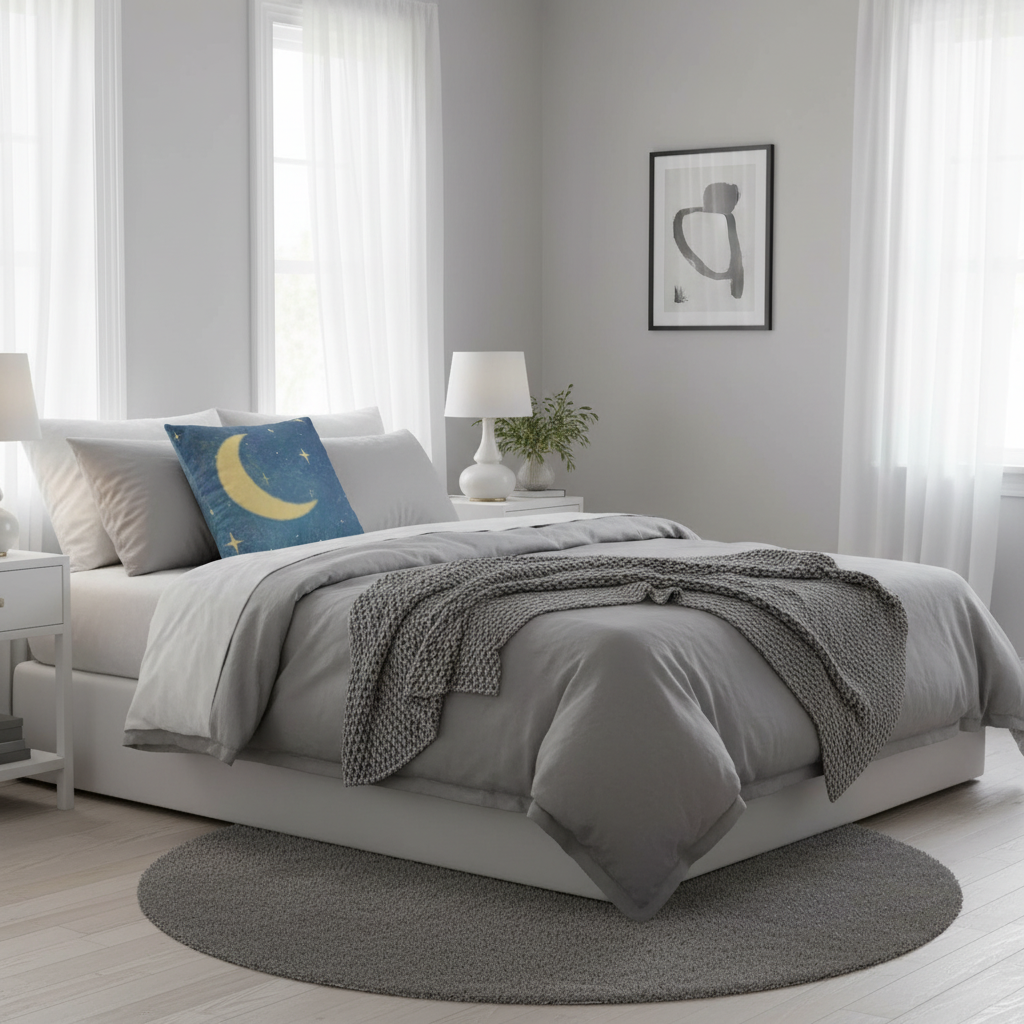 Whispers of a Dream Pillow Cover | Crescent Moon Cozy Cushion