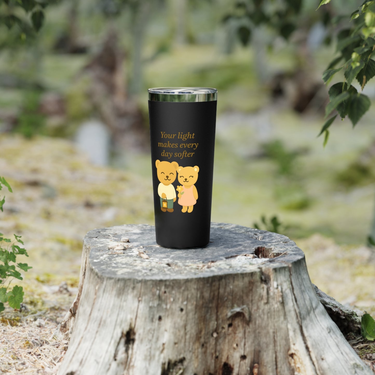 Cozy Bear Tumbler with Quote – Insulated Mug for Daily Inspiration