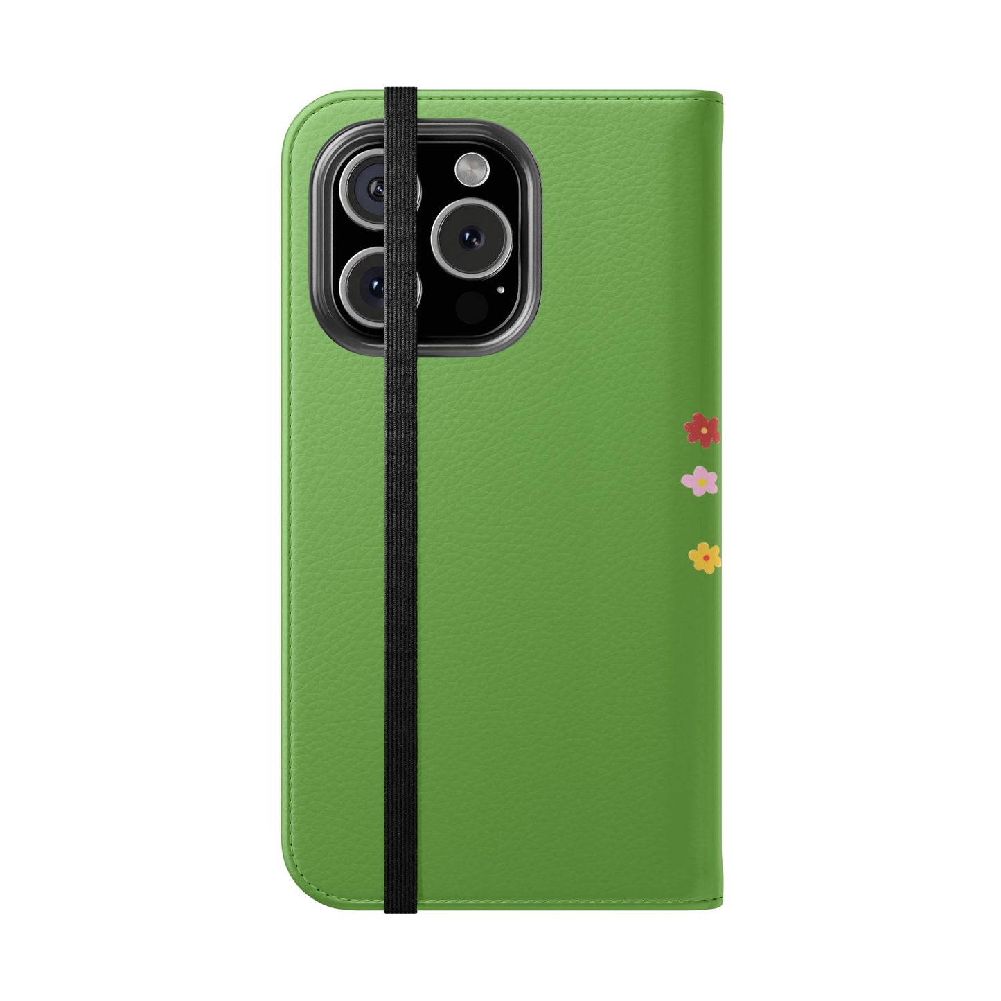 Lovely Day Flip Case for iPhone & Samsung - Cute Floral Bear Design (Green)