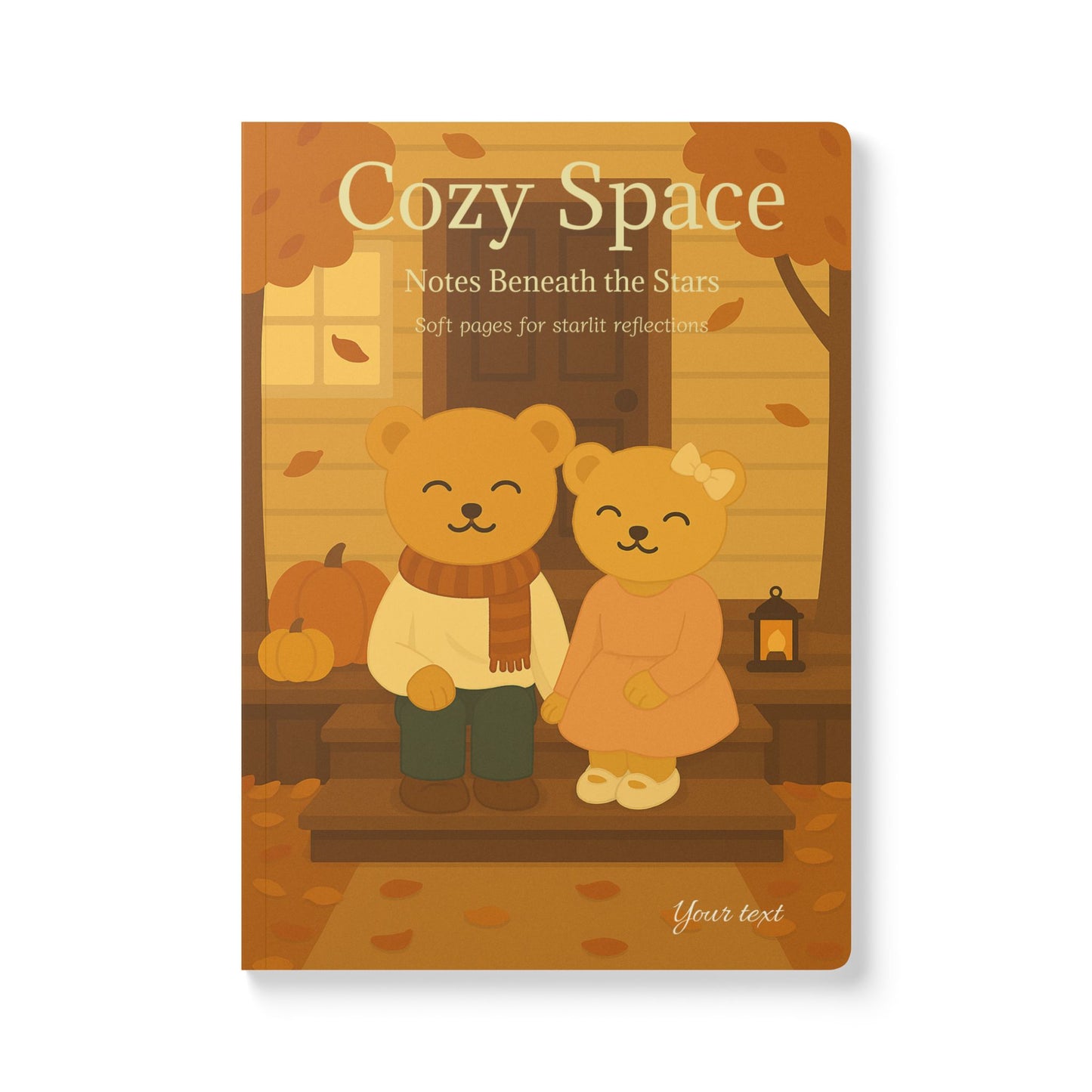 Cozy Space Journal with Quotes – Autumn Bear Design Writing Notebook