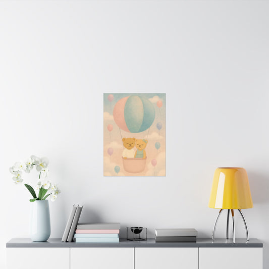 Whispers of a Dream Poster | Pastel Balloon Voyage Wall Art