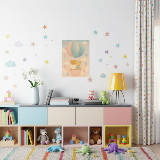 Whispers of a Dream Poster | Pastel Balloon Voyage Wall Art