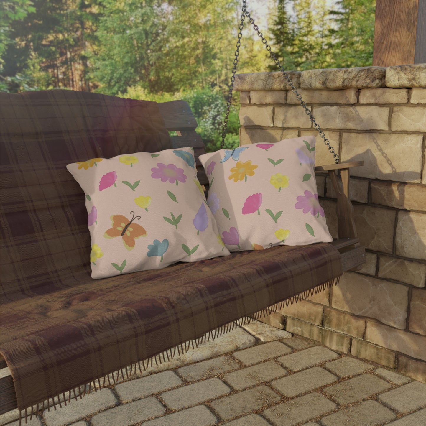 Colorful Floral Outdoor Pillows for Garden and Patio Decor