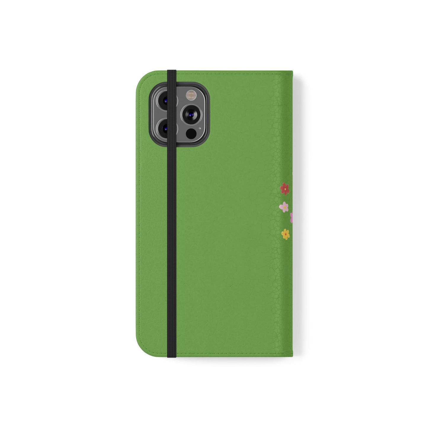 Lovely Day Flip Case for iPhone & Samsung - Cute Floral Bear Design (Green)